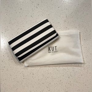 NWOT KUT FROM THE KLOTH WALLET-  Slim Wallet with Black and White Stripes